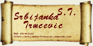 Srbijanka Trmčević vizit kartica